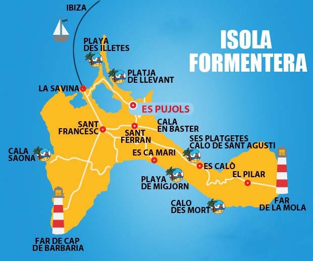 Mapa de Formentera